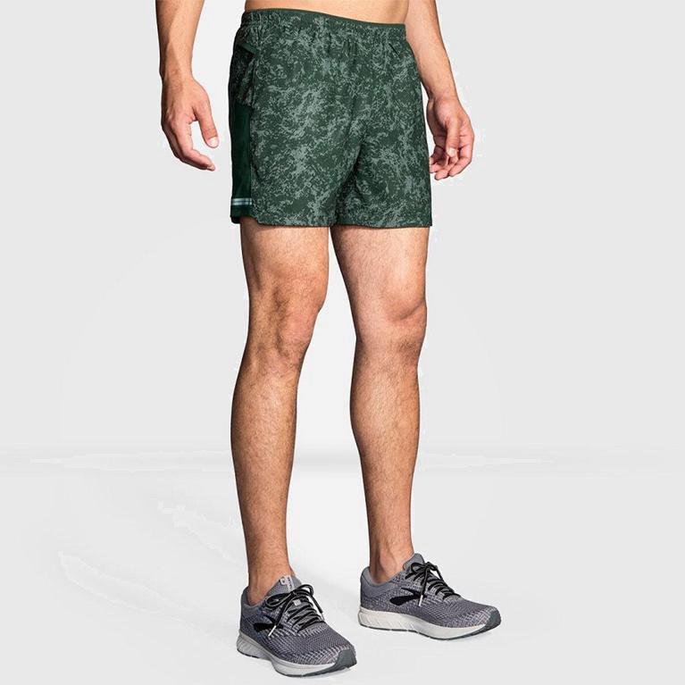 Brooks Sherpa 5 Mens Running Shorts - Green - Philippines (879321HGB)